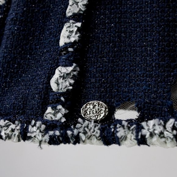 Chanel SS11 Metallic Distressed Hole Tweed Paneled Jacket - Picture 13 of 16